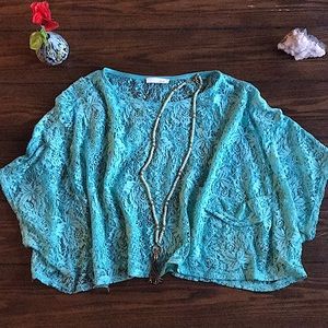 🍀3/$20🍀 Teal Lace Blouse